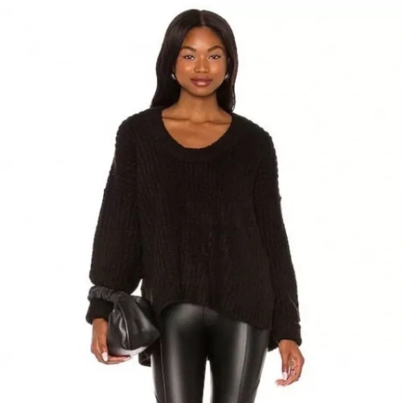 Free People Sweaters - NWT Free People Blue Bell Sweater In Black, XS
